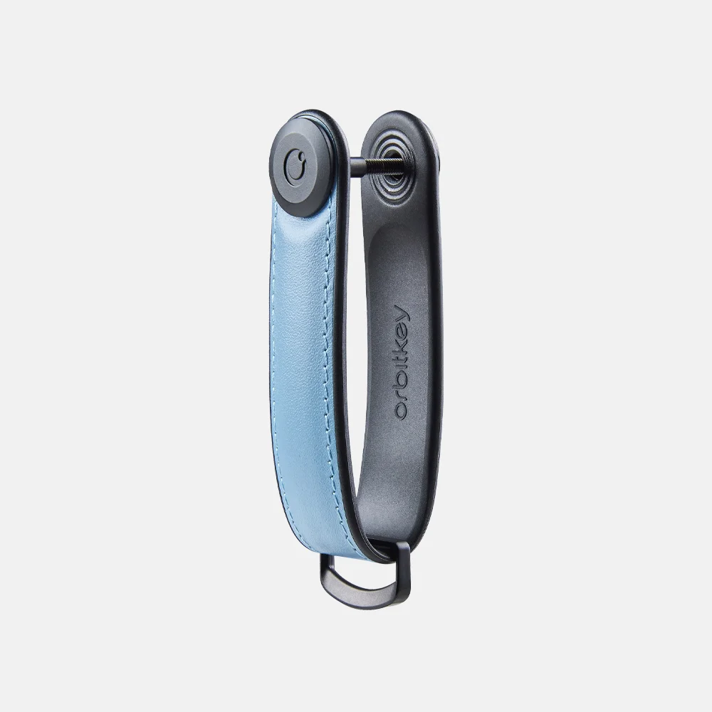 Orbitkey Hybrid Leather sleutelhanger lake blue bij Duifhuizen