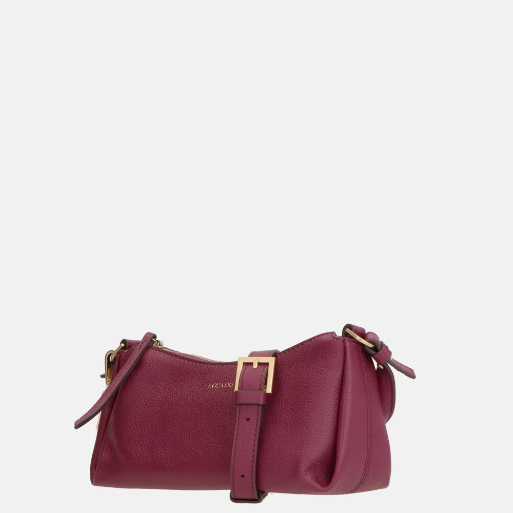 Loulou Essentiels Lisa schoudertas plum bij Duifhuizen