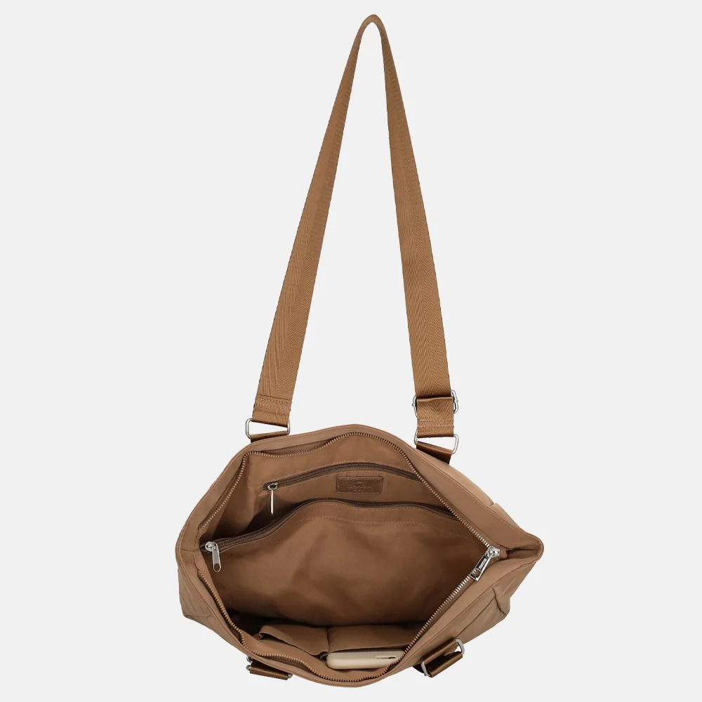 Charm London shopper taupe bij Duifhuizen