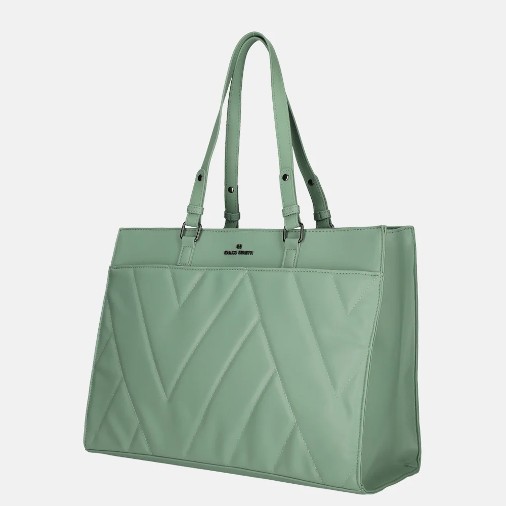 Enrico Benetti Evie shopper 15 inch lichtgroen bij Duifhuizen