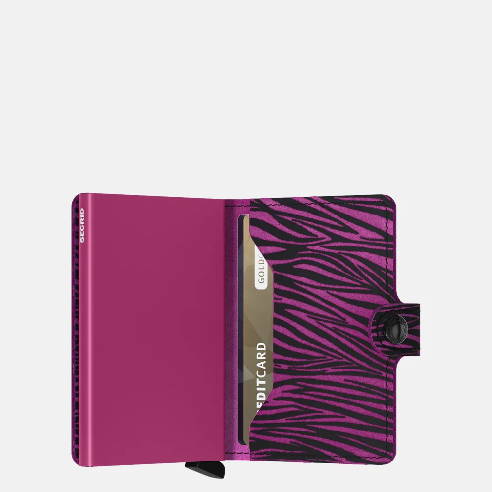 Secrid Miniwallet pasjeshouder zebra fuchsia bij Duifhuizen