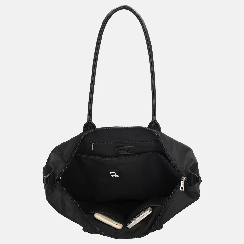 Charm London Buckingham mono shopper zwart bij Duifhuizen