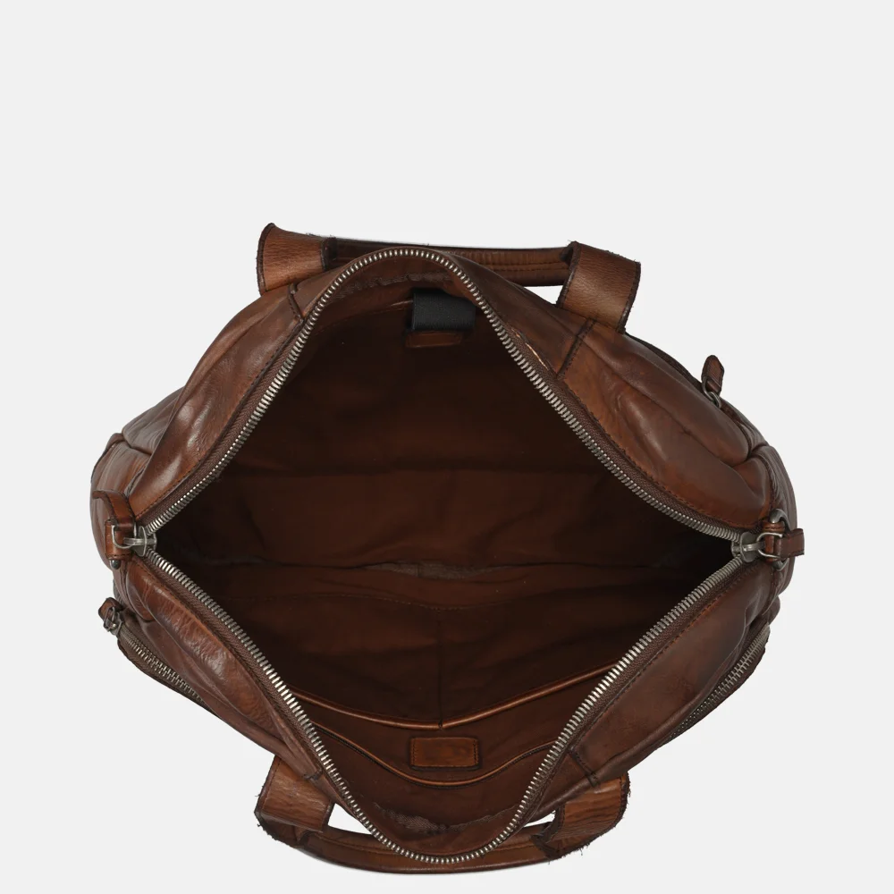 Pylos laptoptas 13 inch brandy bij Duifhuizen