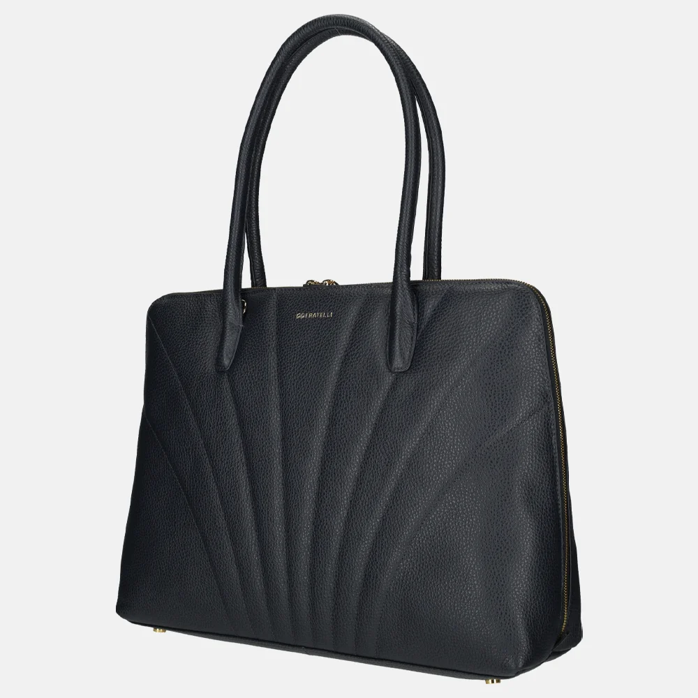 Gigi Fratelli Charleston laptoptas 13 inch navy bij Duifhuizen