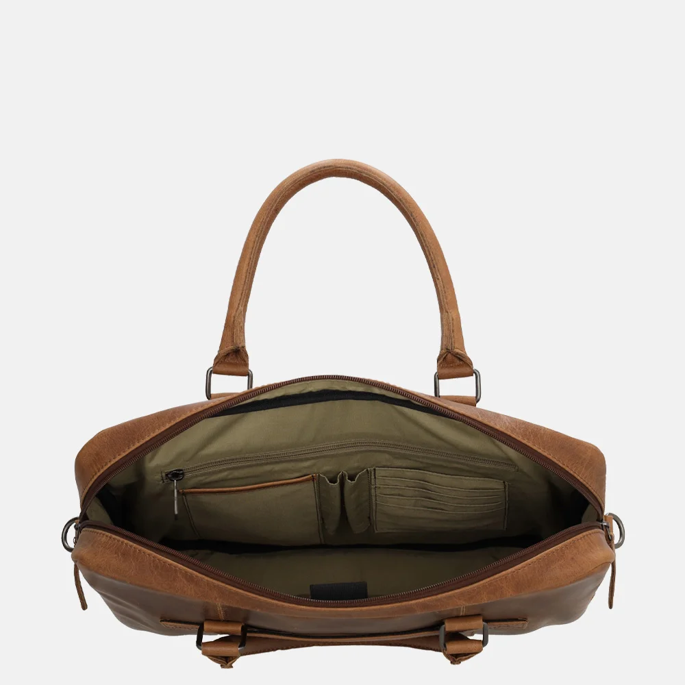 Micmacbags Next Navajo laptoptas 14 inch cognac bij Duifhuizen