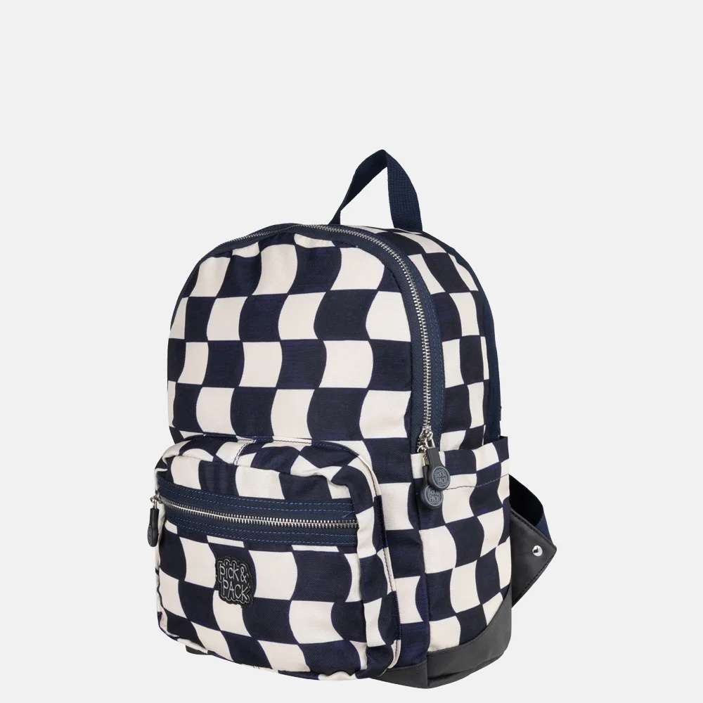 Pick & Pack Check it out kinderrugzak M navy bij Duifhuizen