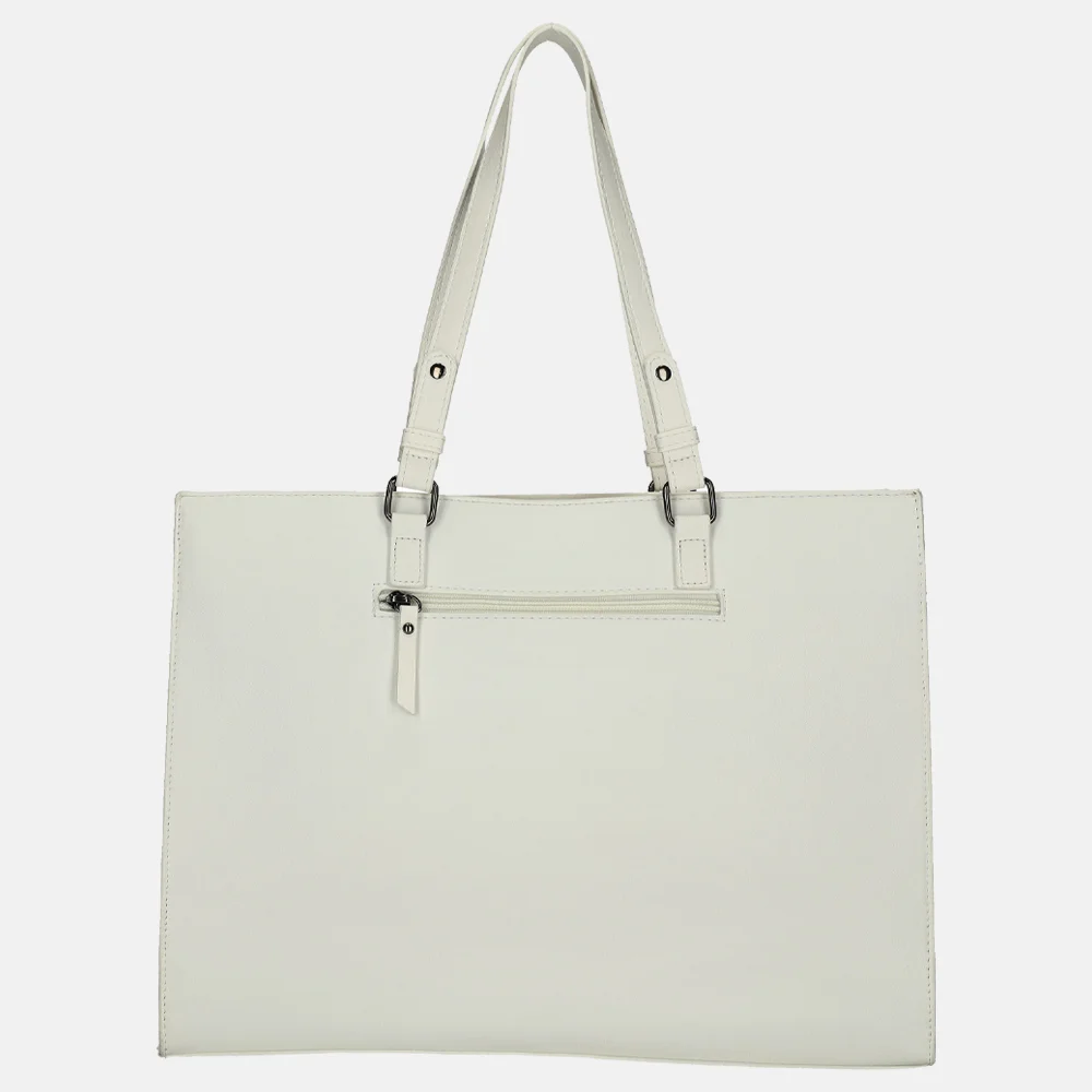 Enrico Benetti Evie shopper 15 inch wit bij Duifhuizen