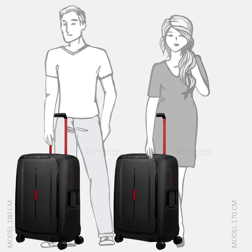 Samsonite Essens reiskoffer 69 cm charcoal/red bij Duifhuizen