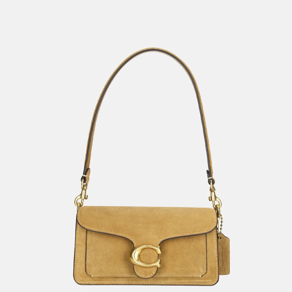 Coach Tabby schoudertas 20' suede sand bij Duifhuizen