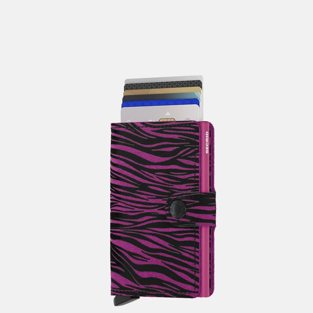 Secrid Miniwallet pasjeshouder zebra fuchsia bij Duifhuizen