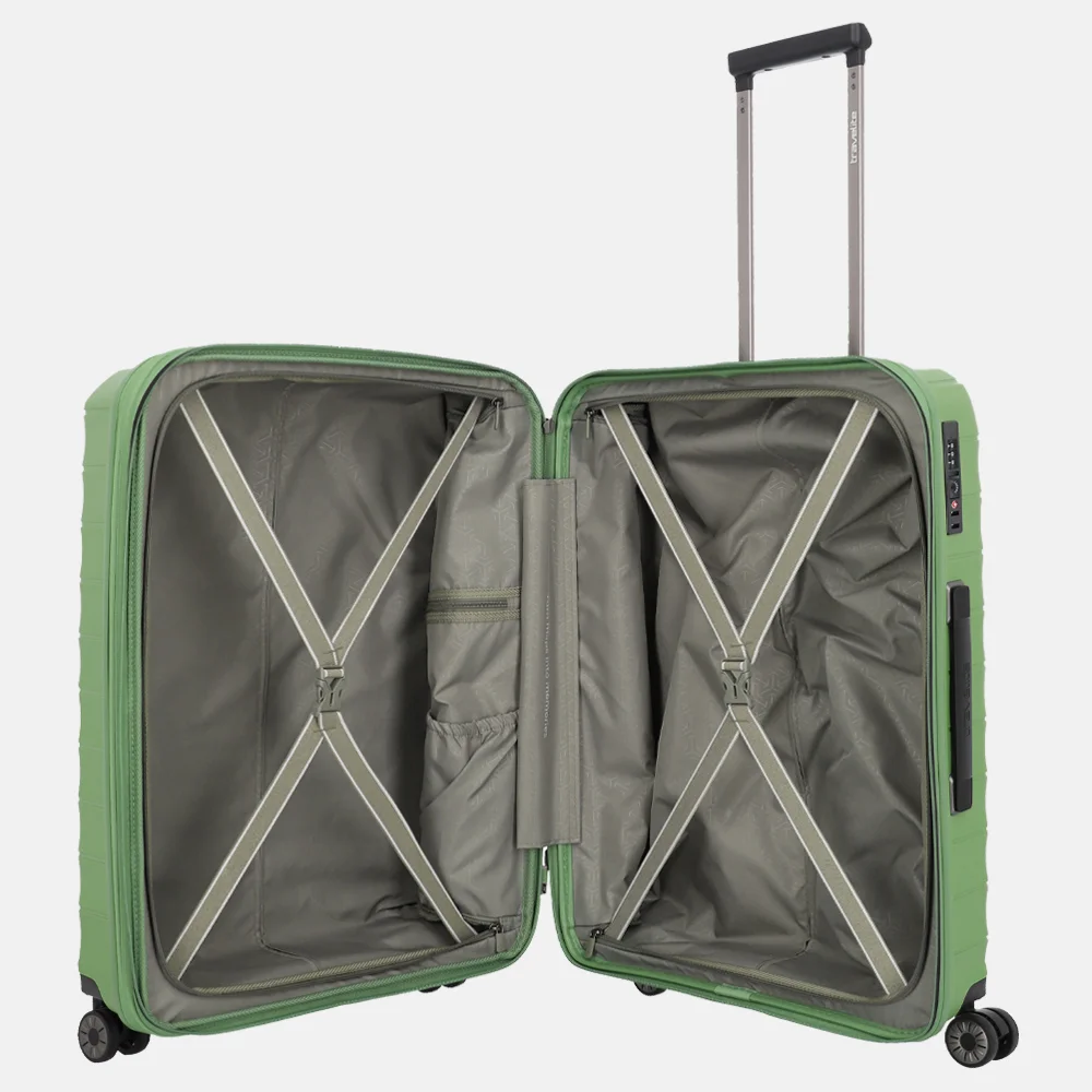 Travelite Mooby reiskoffer 66 cm green bij Duifhuizen