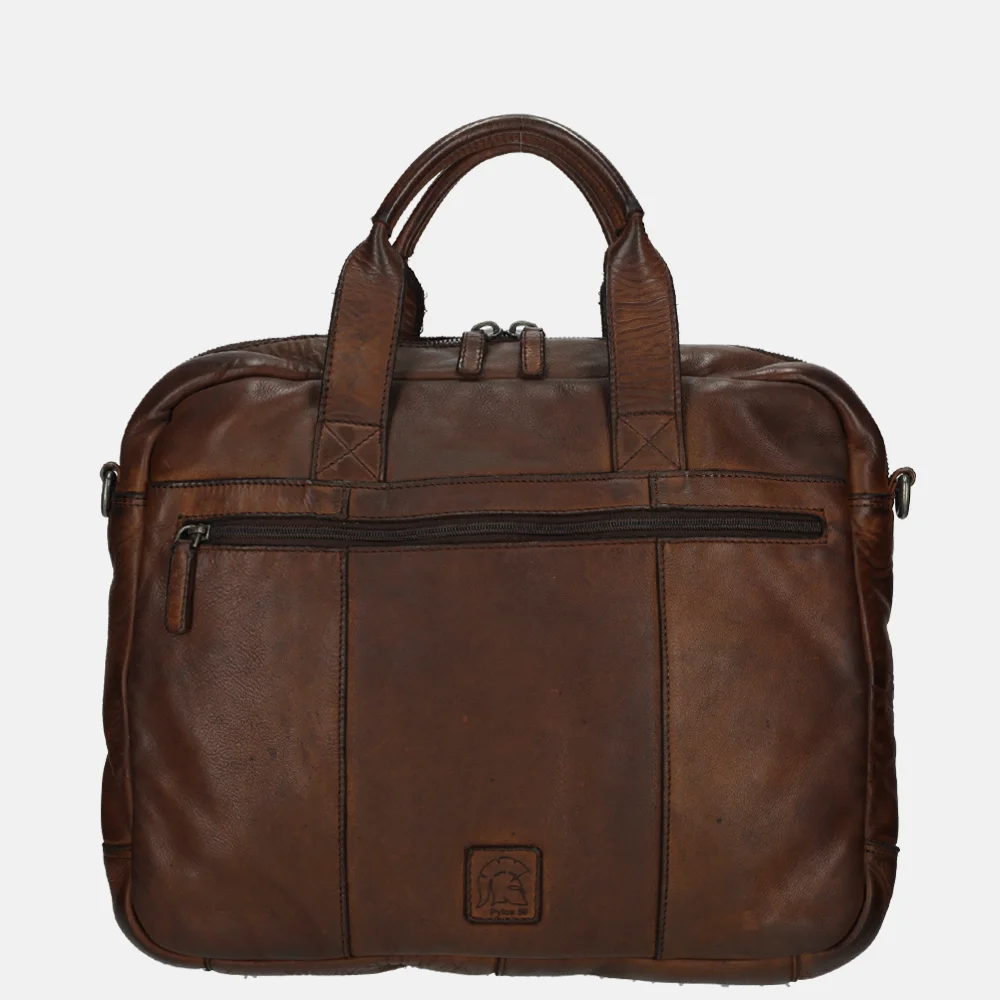 Pylos laptoptas 13 inch brandy bij Duifhuizen