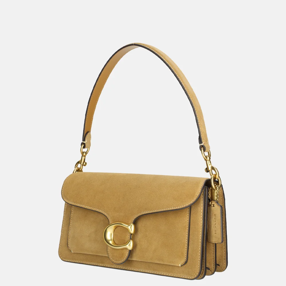 Coach Tabby schoudertas 26' suede sand (goud) bij Duifhuizen