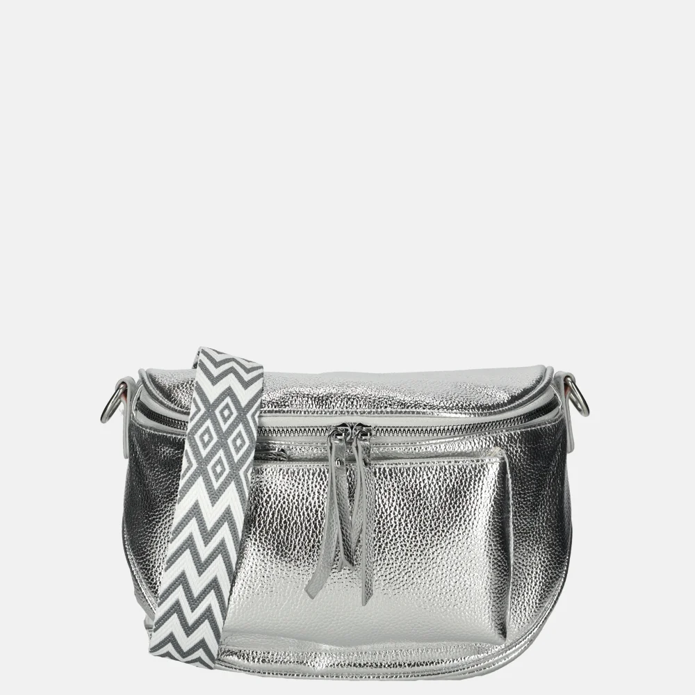 Firenze crossbody tas silver