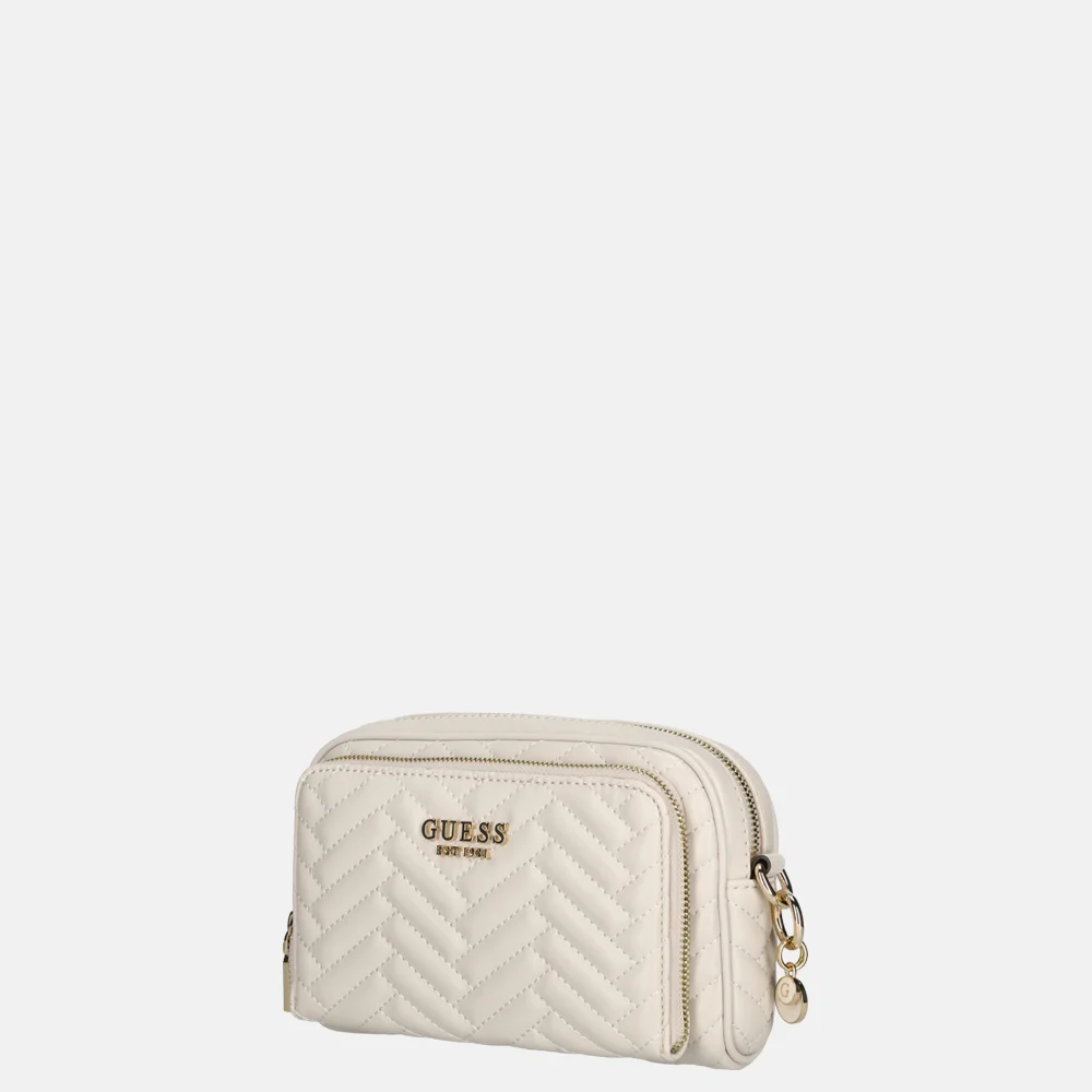 Guess Anning camera crossbody tas stone bij Duifhuizen