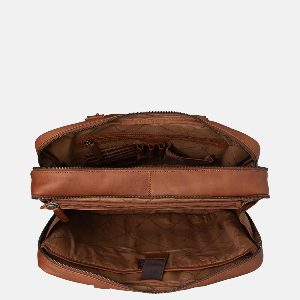 Chesterfield Boston laptoptas 15 inch cognac bij Duifhuizen