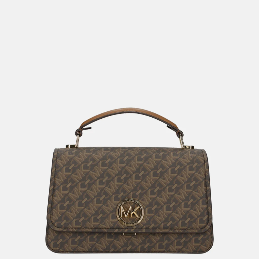 Michael Kors handtas Delancey brown/luggage bij Duifhuizen