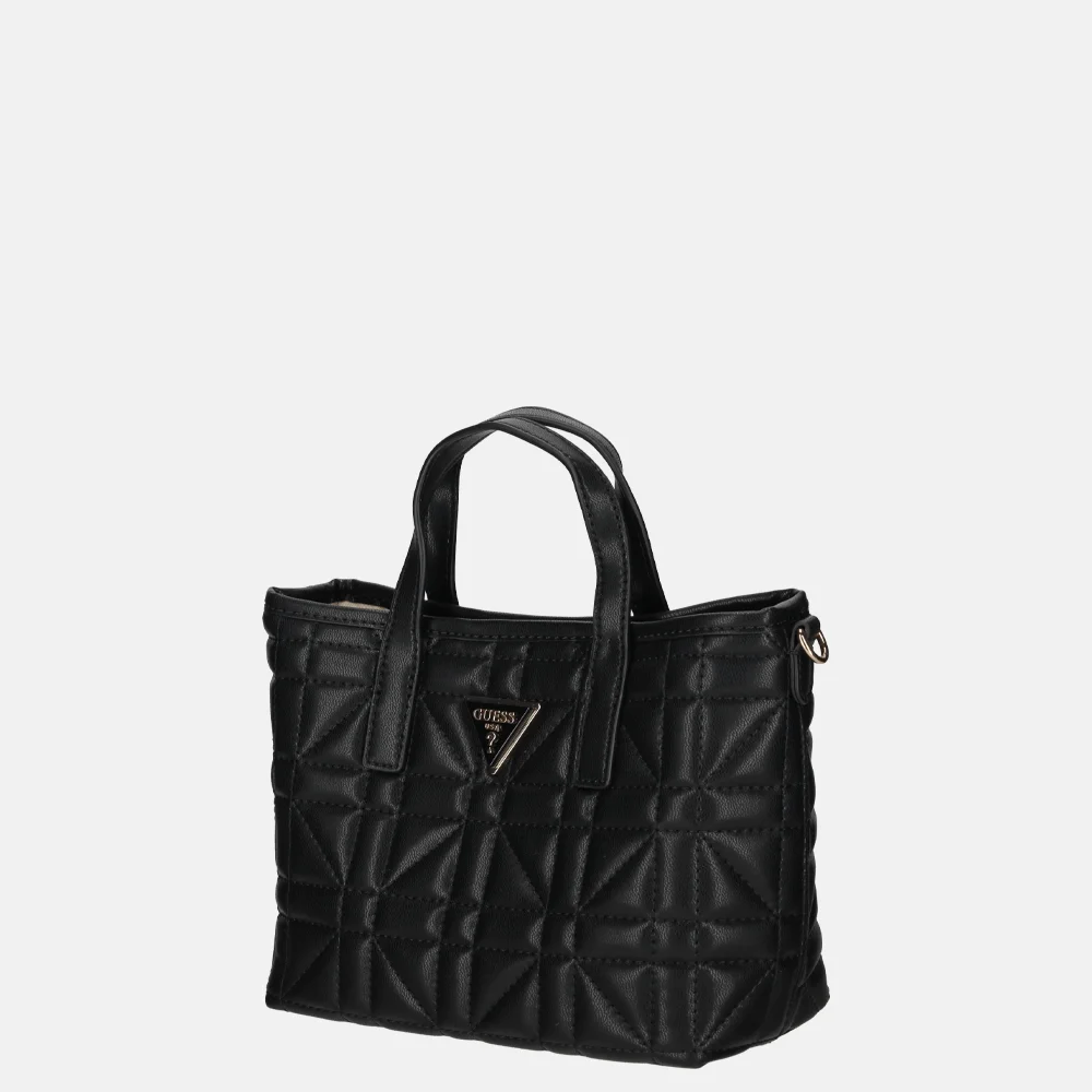 Guess Latona mini tote handtas black bij Duifhuizen