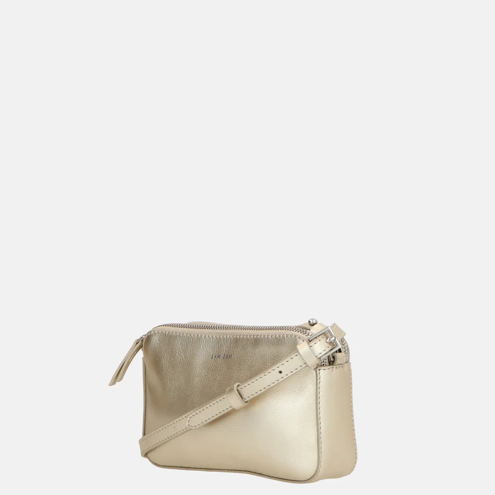 Loulou Essentiels Lisa crossbody tas light gold bij Duifhuizen