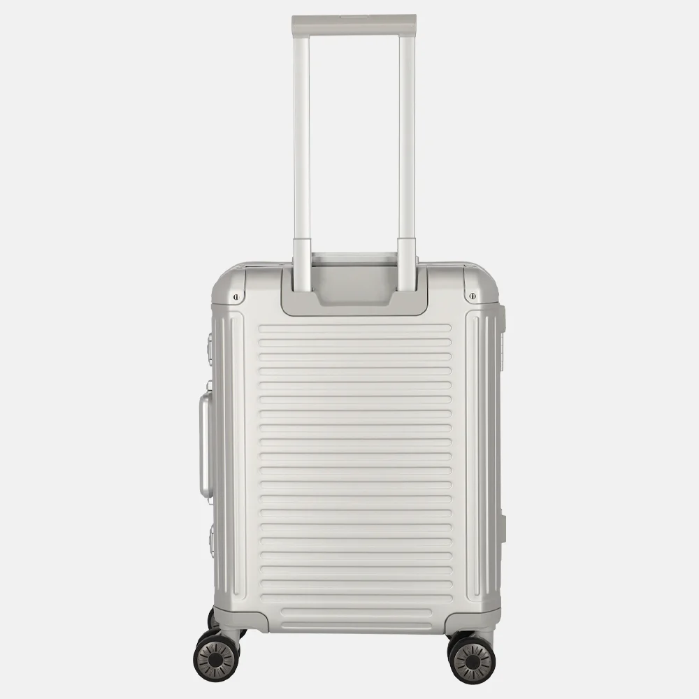 Travelite Next 2.0 Frontpocket handbagage koffer 55 cm silver bij Duifhuizen