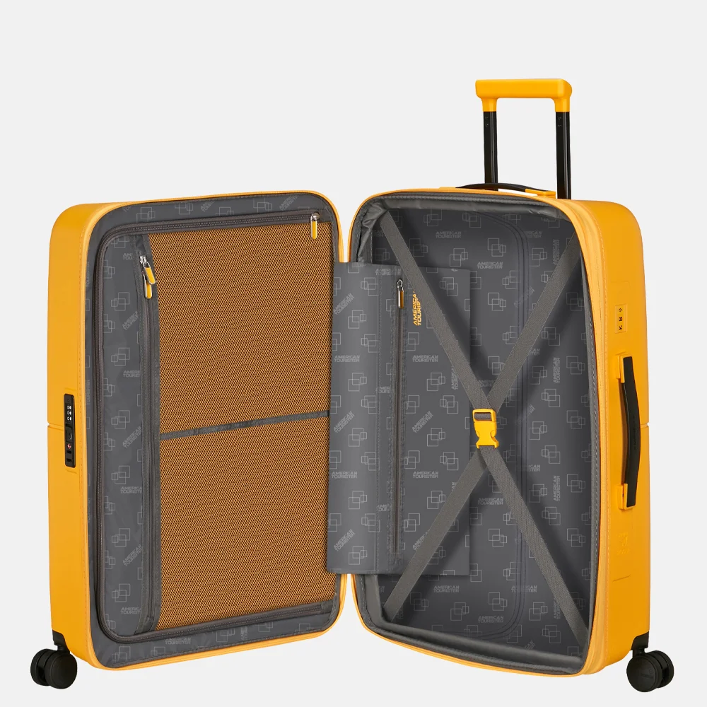 American Tourister Dashpop reiskoffer 67 cm golden yellow bij Duifhuizen