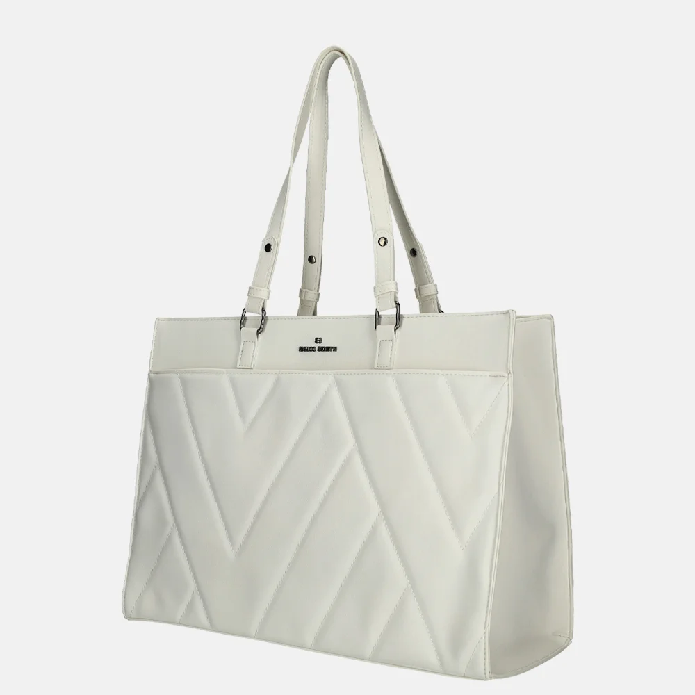 Enrico Benetti Evie shopper 15 inch wit bij Duifhuizen