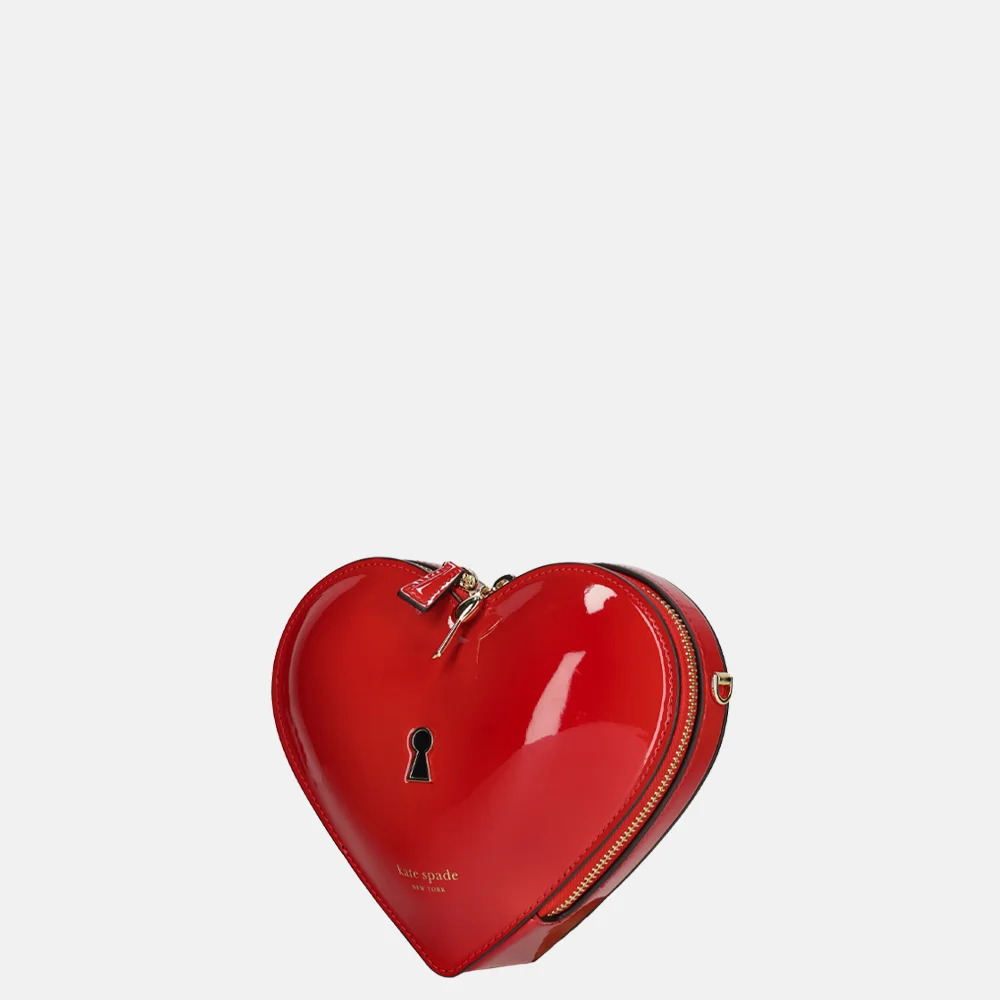 Kate Spade Key to my heart crossbody tas cherry rouge bij Duifhuizen