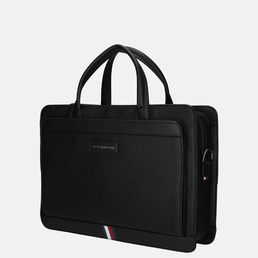 Tommy Hilfiger Business Slim 13 inch laptoptas black bij Duifhuizen