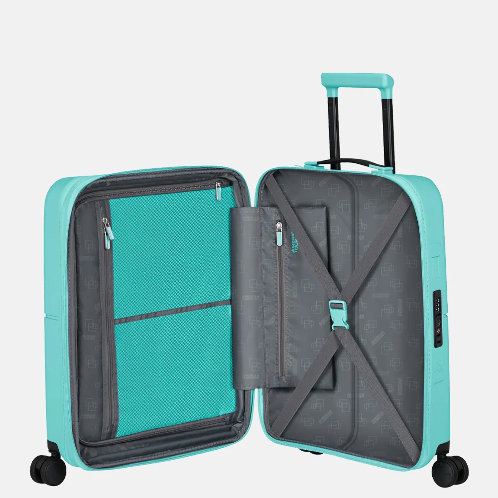 American Tourister Dashpop handbagage koffer 55 cm aqua sky bij Duifhuizen