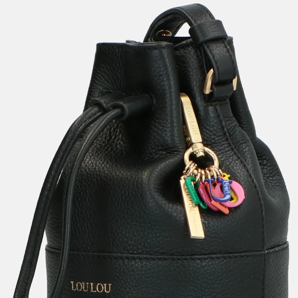 Loulou Essentiels Noa crossbody tas black bij Duifhuizen