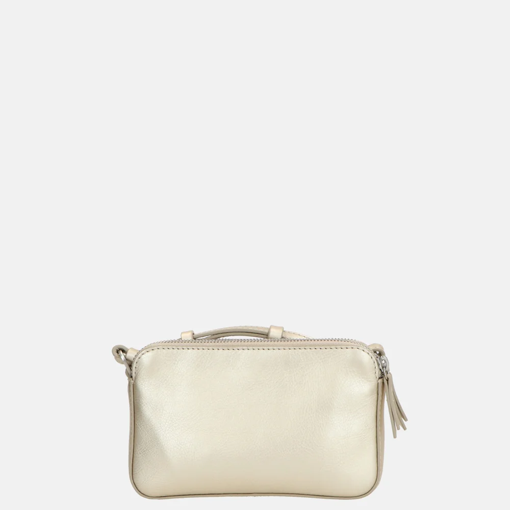 Loulou Essentiels Lisa crossbody tas light gold bij Duifhuizen