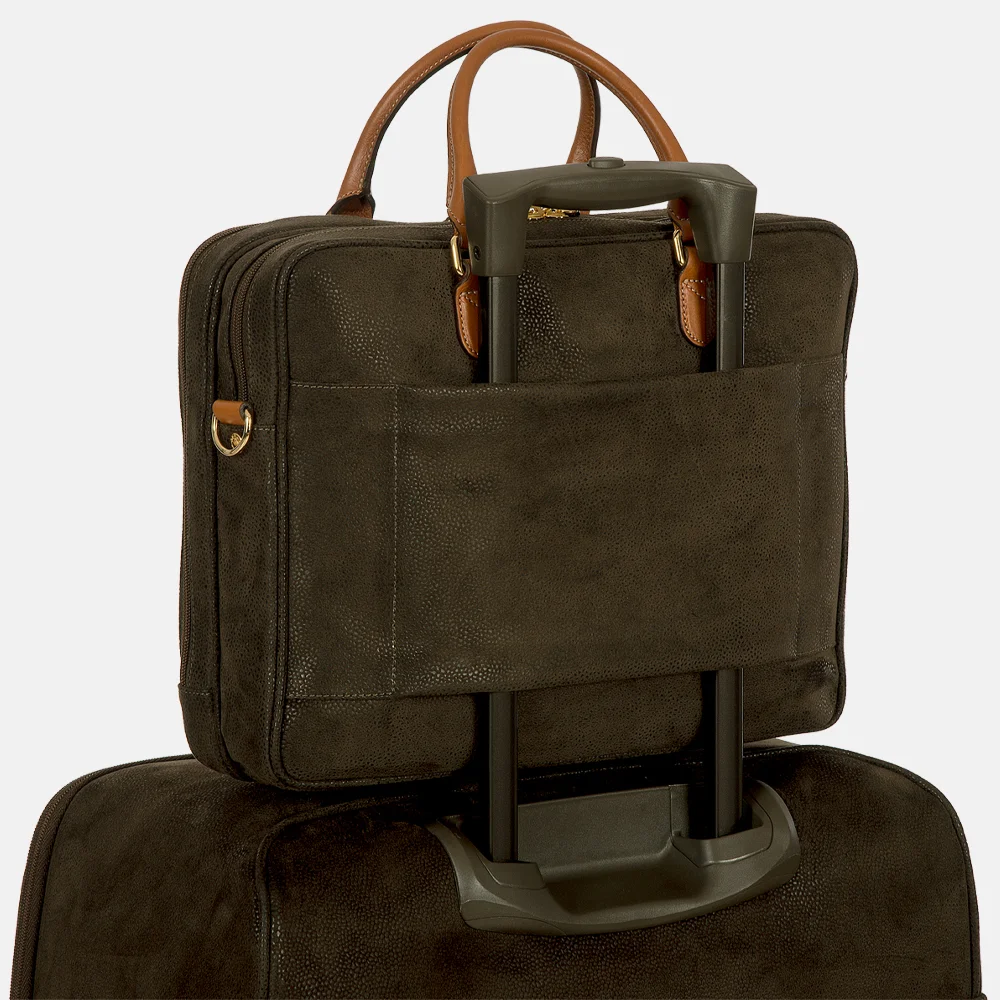 Bric's Life laptoptas olive 13 inch  bij Duifhuizen