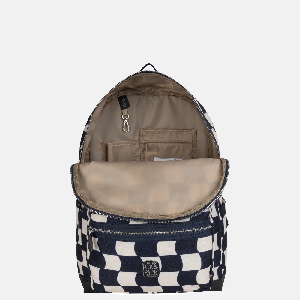 Pick & Pack Check it out kinderrugzak L navy bij Duifhuizen