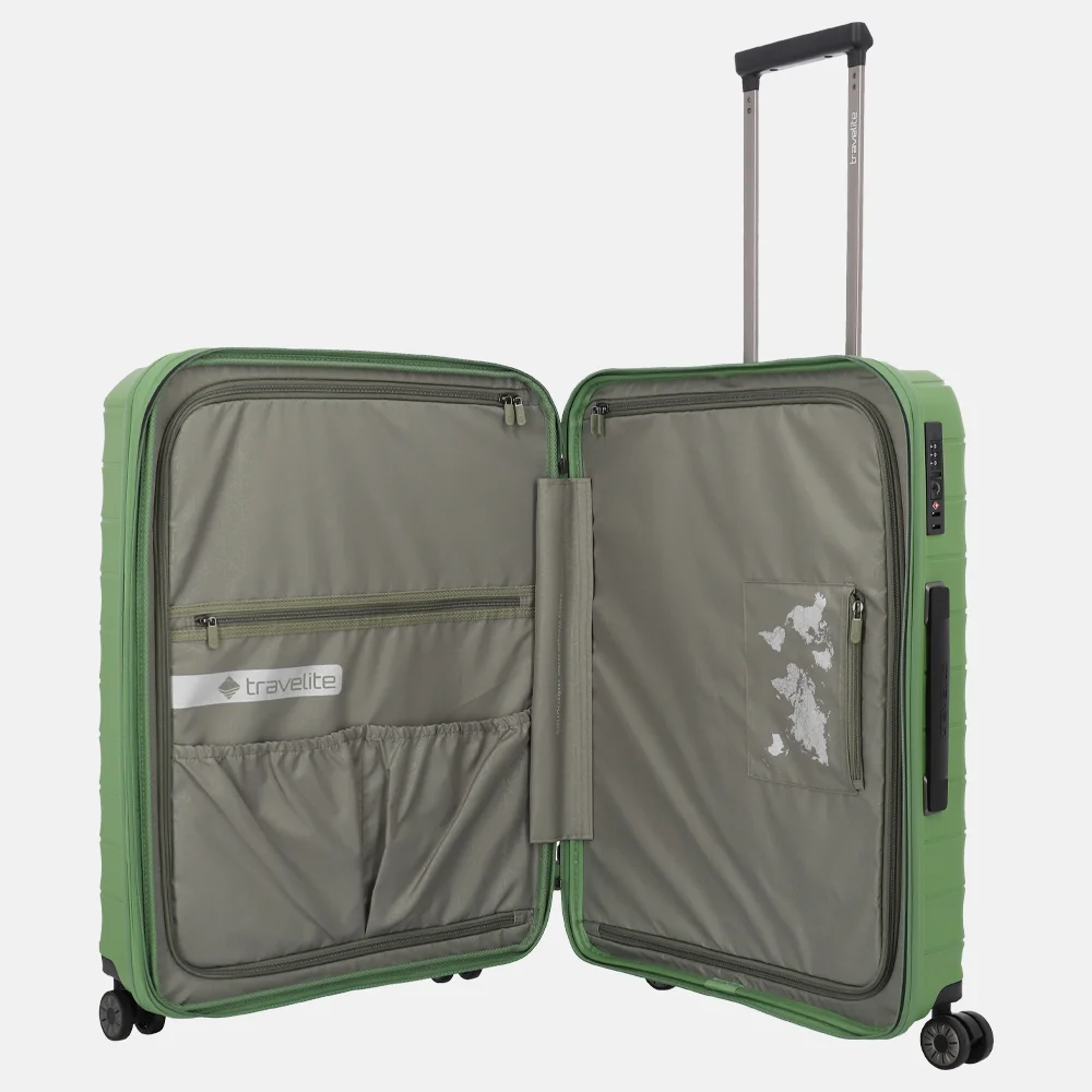 Travelite Mooby reiskoffer 66 cm green bij Duifhuizen