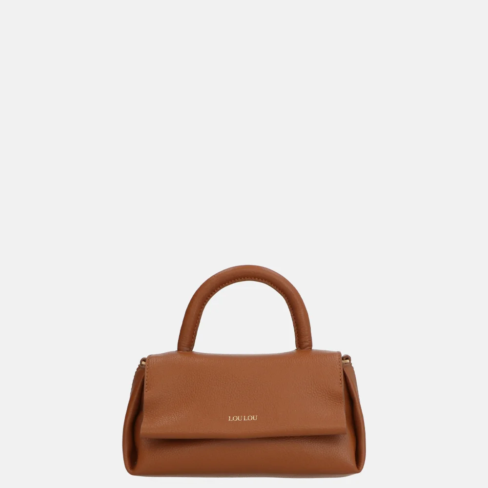 Loulou Essentiels Mae handtas cognac bij Duifhuizen