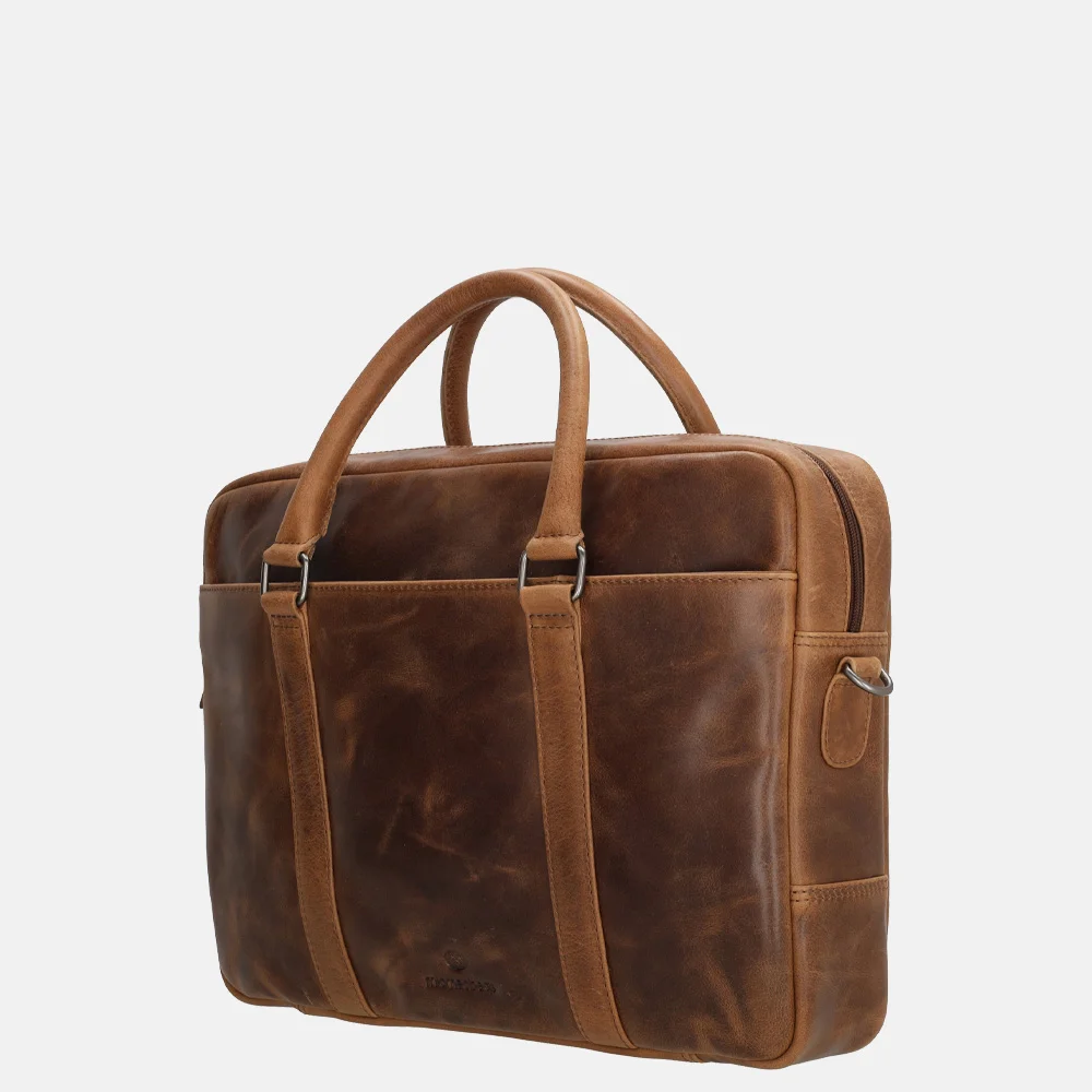 Micmacbags Next Navajo laptoptas 14 inch cognac bij Duifhuizen