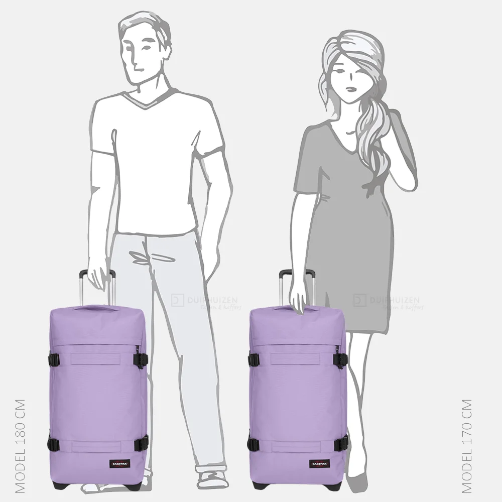 Eastpak Transit'r reistas op wielen M lavender lilac bij Duifhuizen