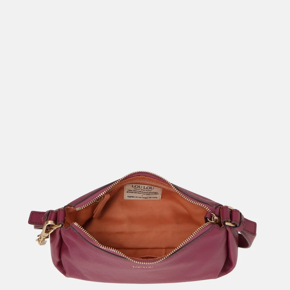 Loulou Essentiels Lisa schoudertas plum bij Duifhuizen