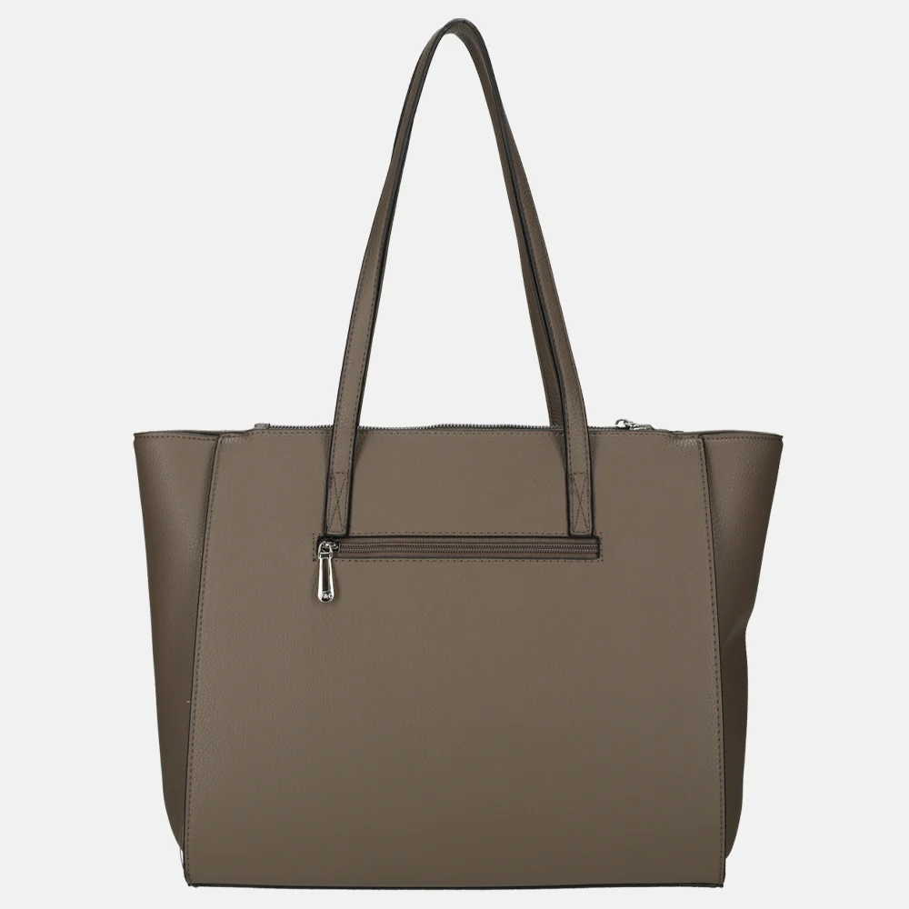 Flora & Co shopper taupe foncee bij Duifhuizen