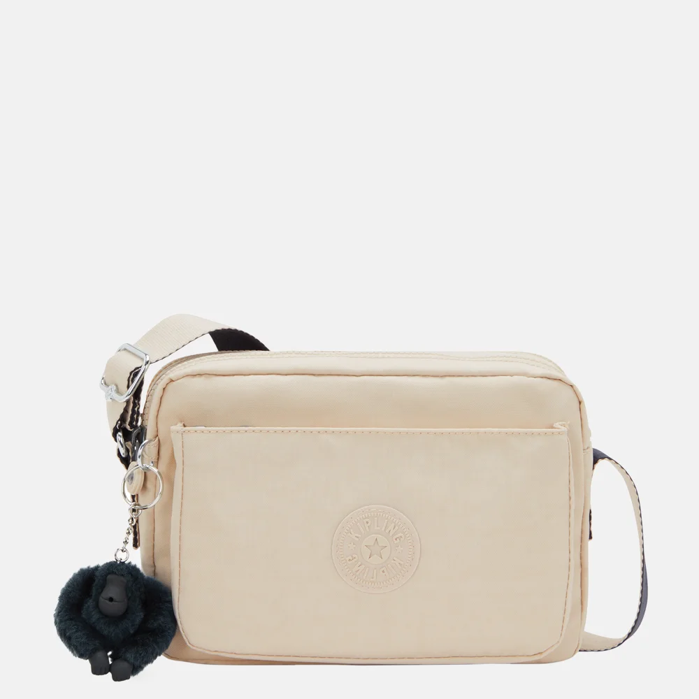 Kipling Abanu crossbody tas M back to beige bij Duifhuizen