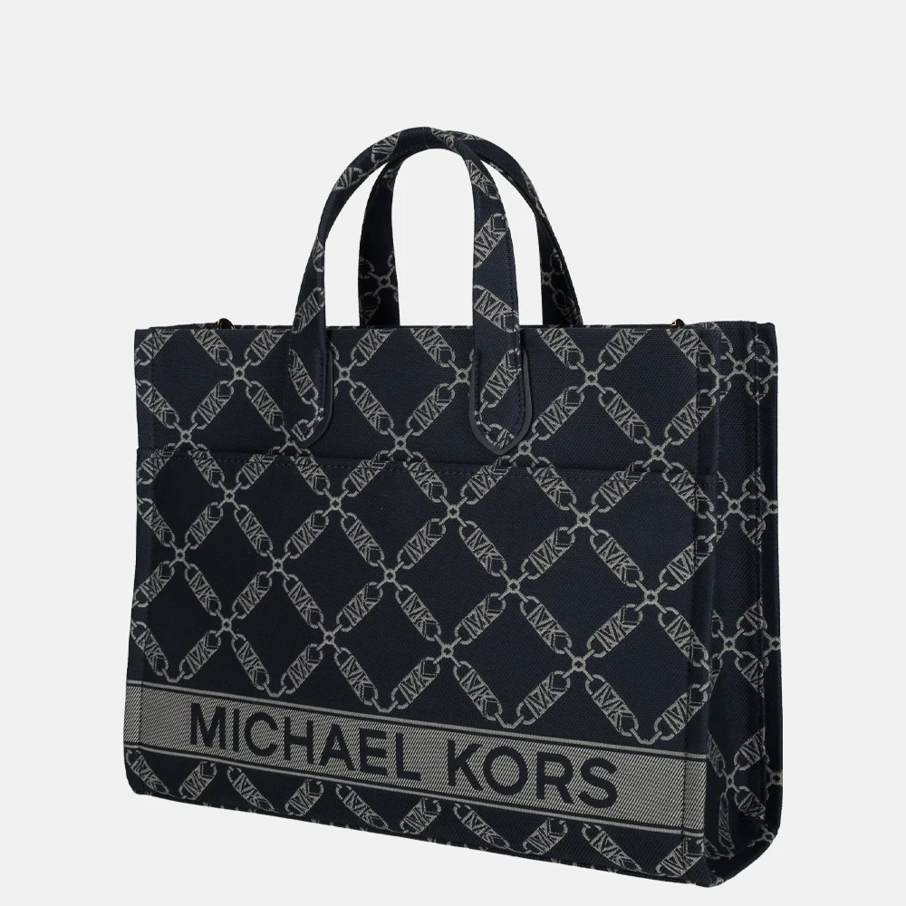 Michael Kors Gigi shopper L navy multi bij Duifhuizen