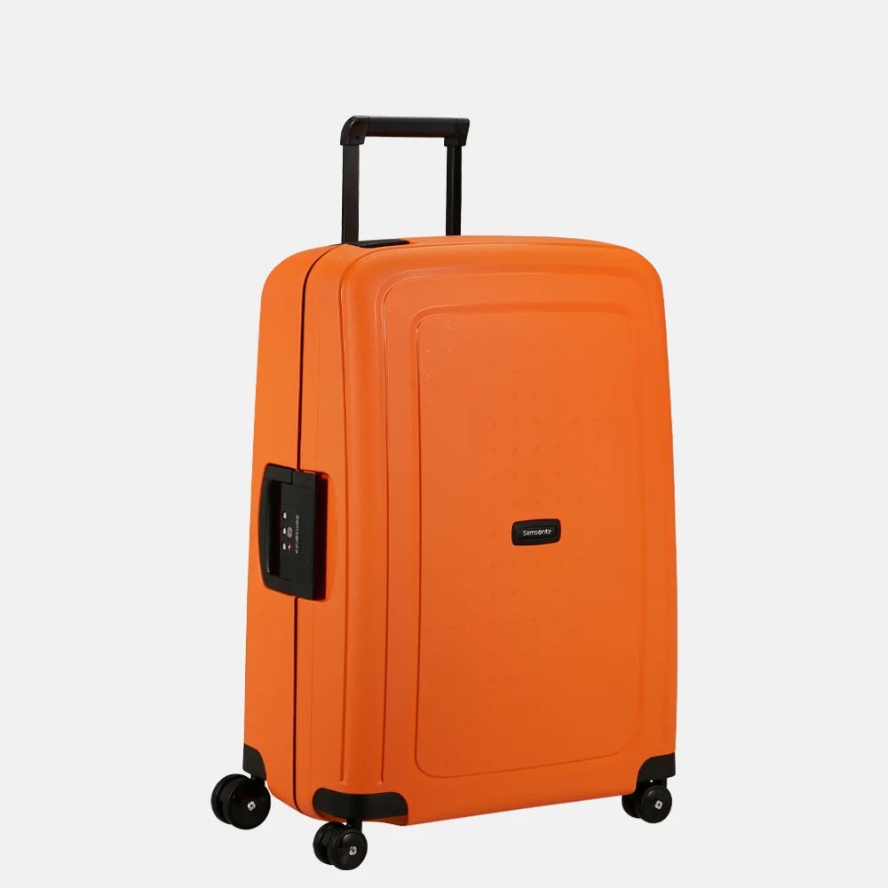 Samsonite S´Cure Spinner reiskoffer 69 cm apricot bij Duifhuizen