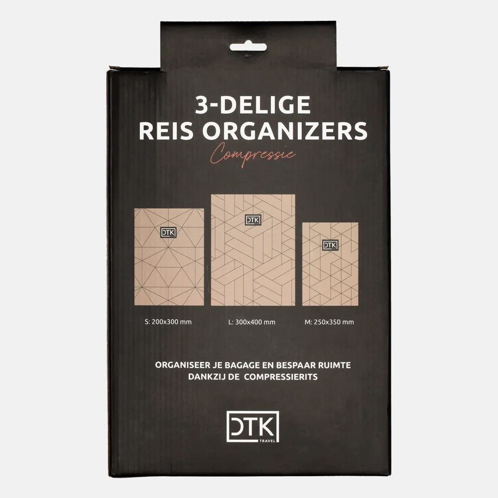 Duifhuizen Packing Cubes set compressie taupe bij Duifhuizen