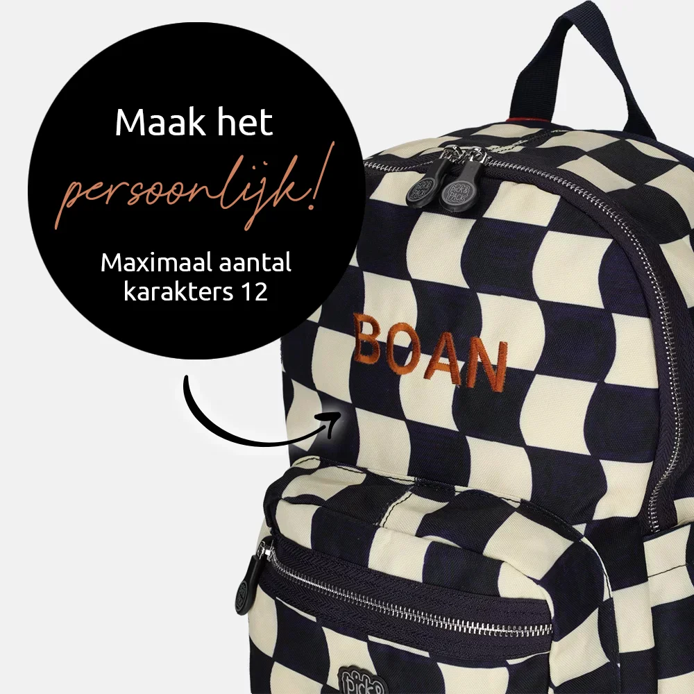 Pick & Pack Check it out kinderrugzak L navy bij Duifhuizen