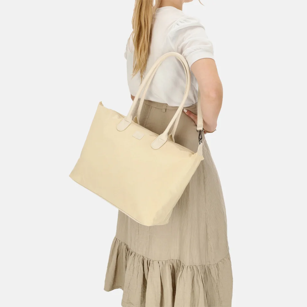 Charm London Buckingham mono shopper creme bij Duifhuizen