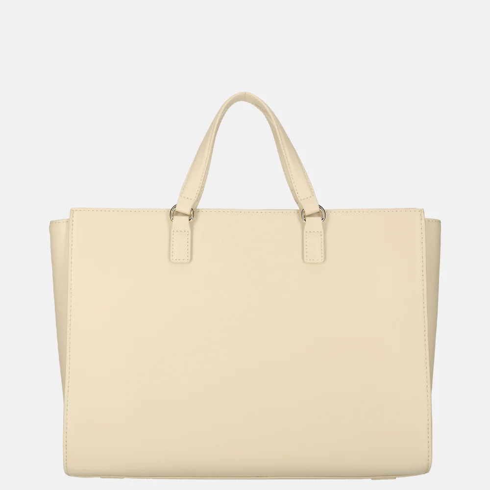 Tommy Hilfiger Fresh satchel handtas classic beige bij Duifhuizen