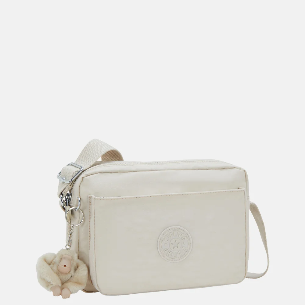 Kipling Abanu crossbody tas M hideaway beige bij Duifhuizen