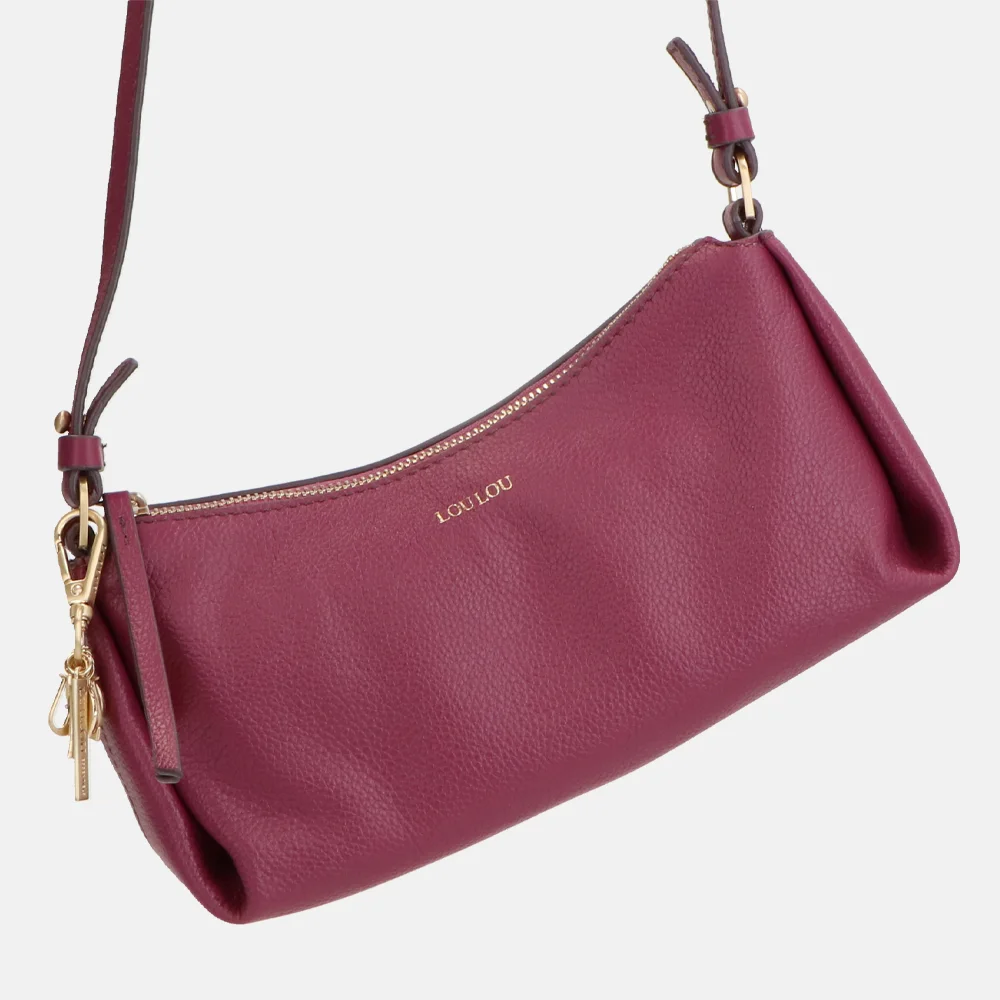 Loulou Essentiels Lisa schoudertas plum bij Duifhuizen