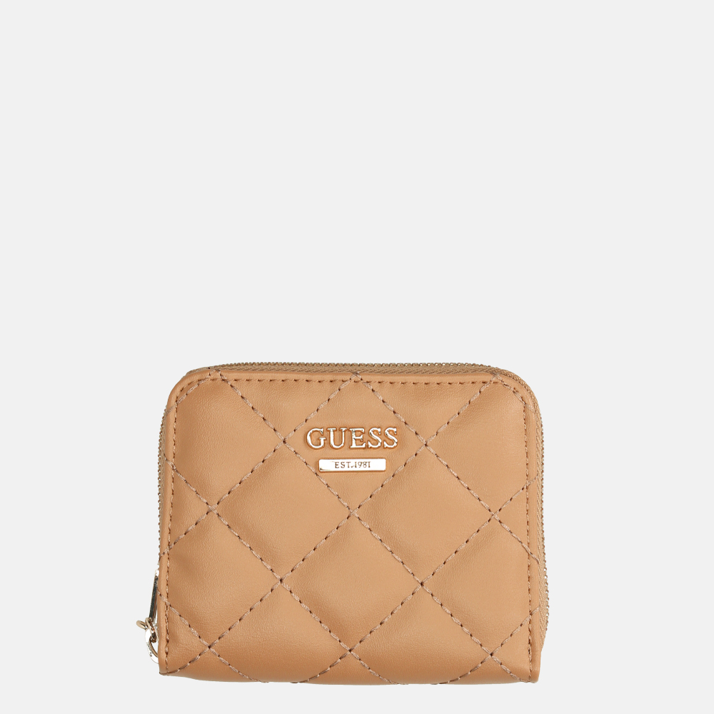 beige guess wallet