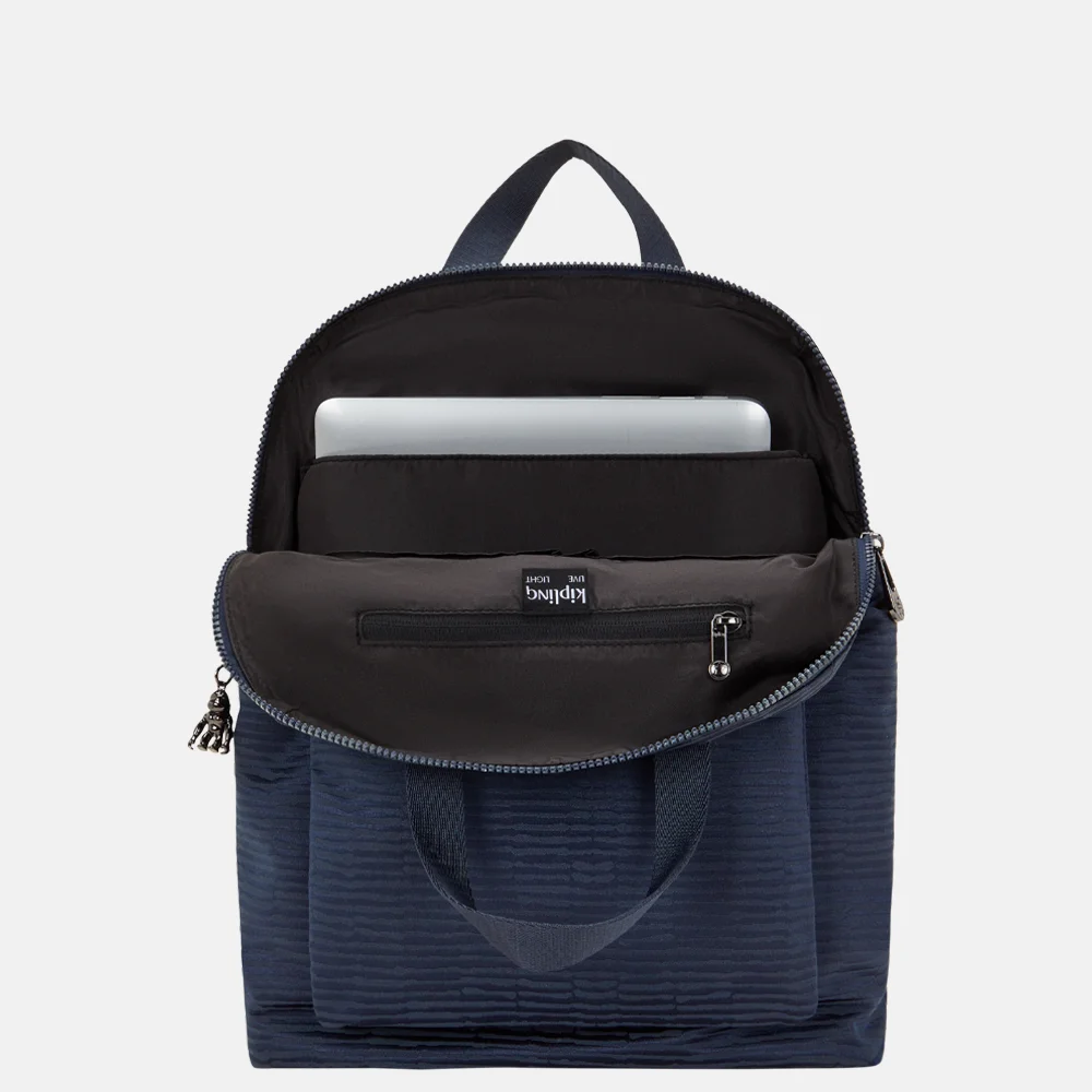 Kipling Kazuki rugzak night ocean jacquard bij Duifhuizen